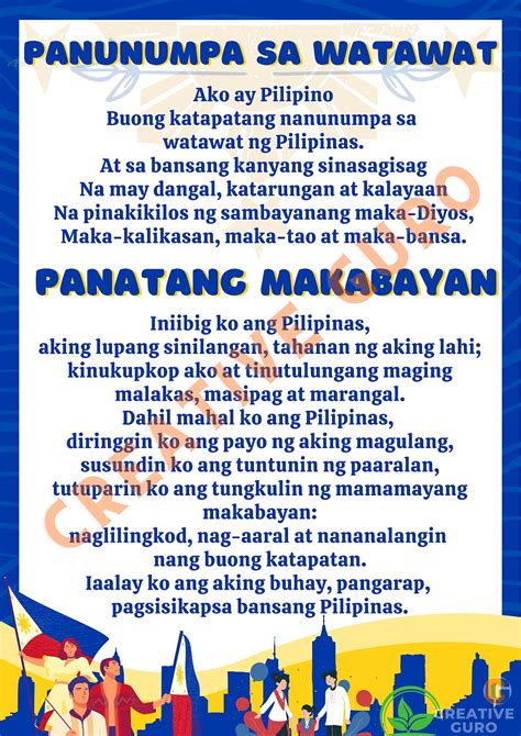 Classroom Posters 2023 (Panatang Makabayan).